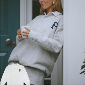 PARKE sweat rugby collared sweatshirt NWOT S/M